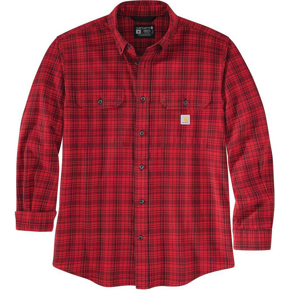 

Свободная рубашка из плотного шамбрэя с длинным рукавом в клетку Loose Fit Carhartt, Begonia