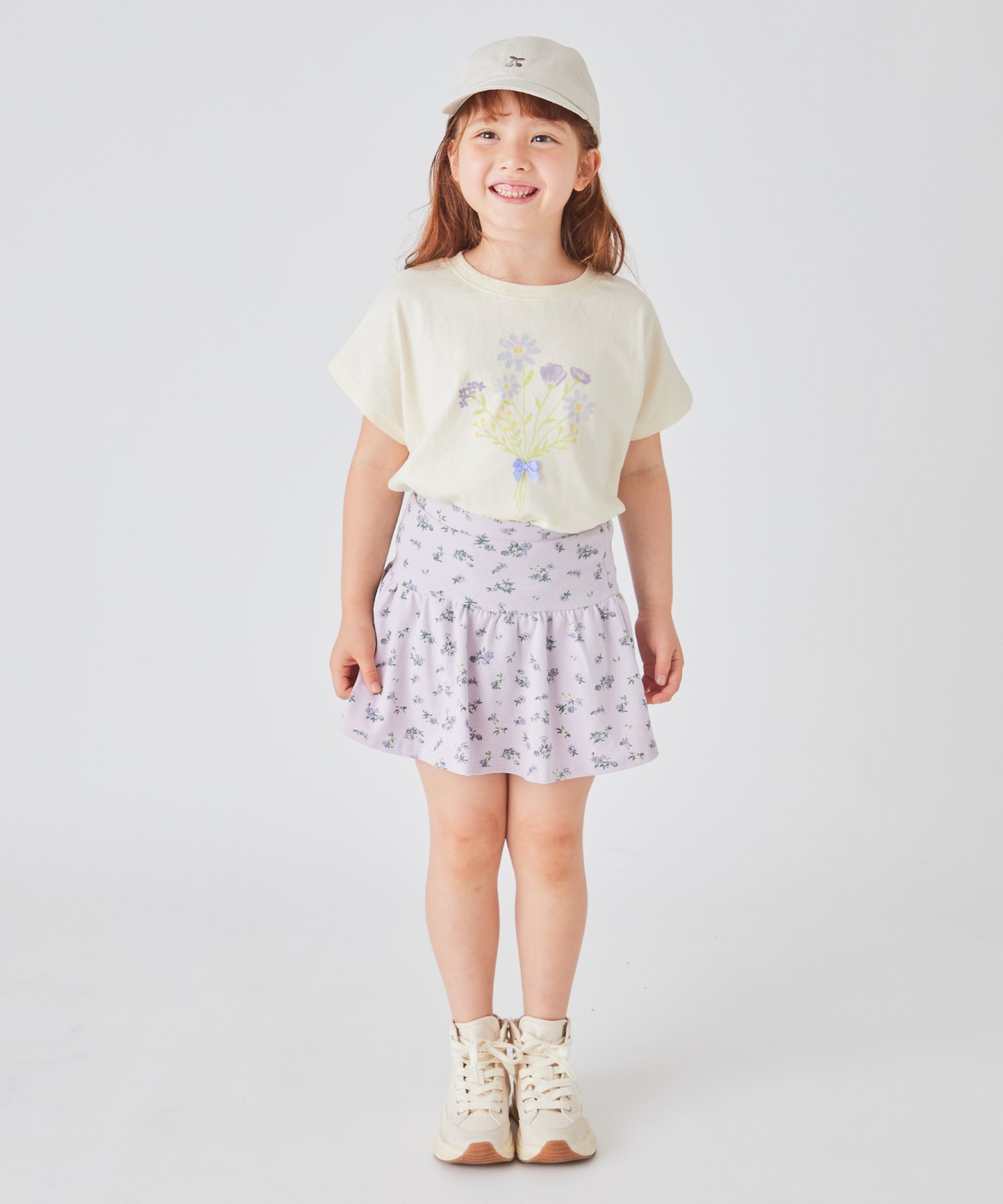 Юбка Юбки длиной до локтя с принтом по всей поверхности Ever Closet, H-Lavender (small floral pattern) — фото 2