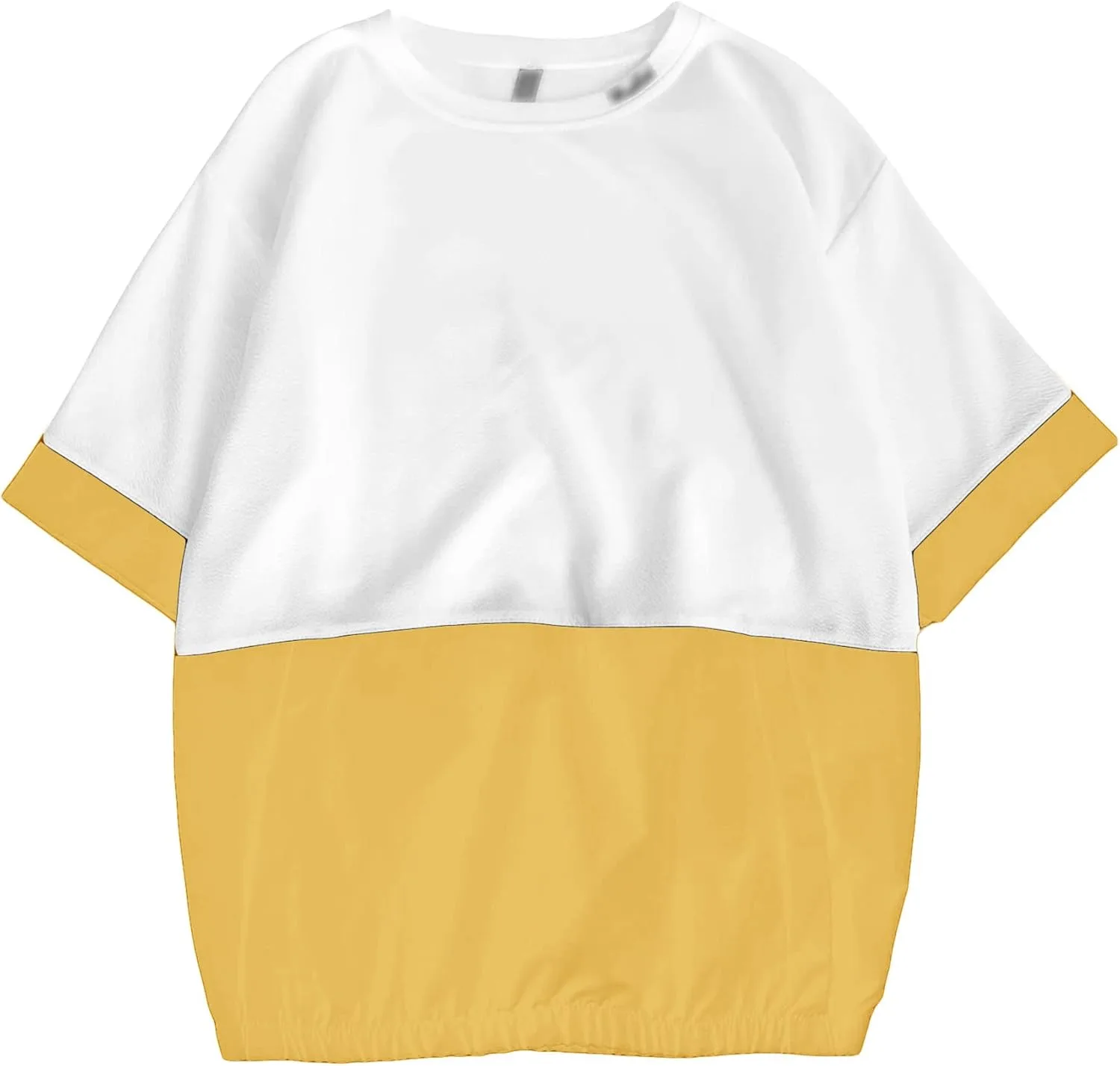 

Maiyifu-GJ мужская футболка oversized в стиле хипстер с коротким рукавом, цветной блок