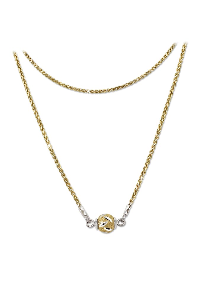 

SilberDream Женское колье SilverDream из серебра 925 пробы с золотым покрытием (333 проба желтого золота), подвеска в виде шарика, приблизительно 46 см