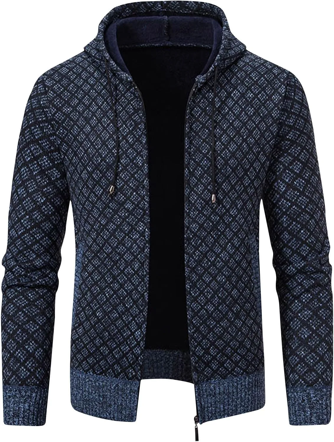 

Мужская худи с этническим принтом, slim fit, zip up QUNPIU