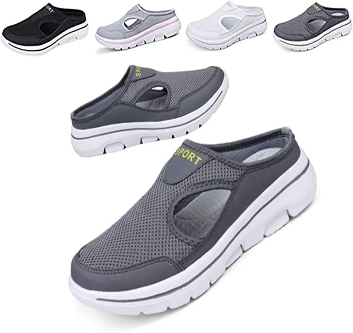 

Мужские комфортные дышащие спортивные сандалии PURRL Meaboots, спортивные сандалии Meaboots, сандалии Meaboots, повседневная уличная обувь с ортопедической поддержкой, нескользящие кроссовки для прогулок, обувь на шнуровке, темно-серый