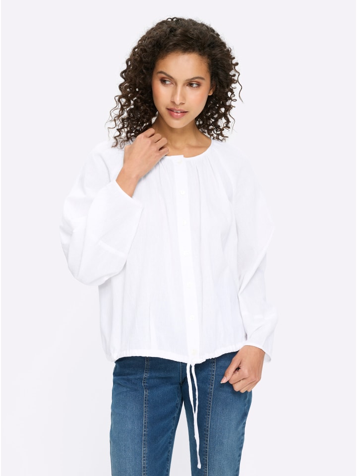 

Блузка с длинными рукавами цвета экрю Heine