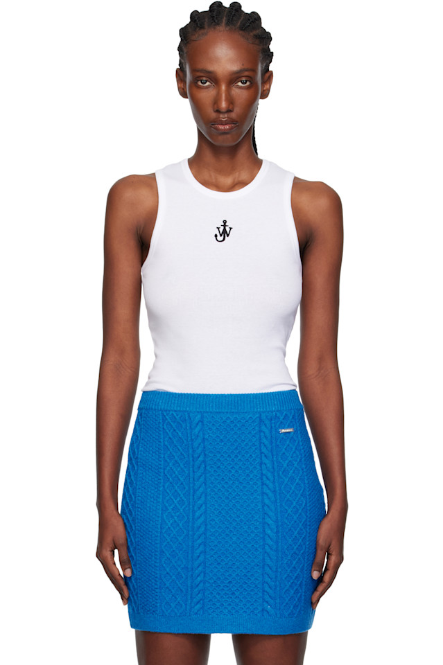 

Майка с вышивкой в виде якоря Jw Anderson, белый