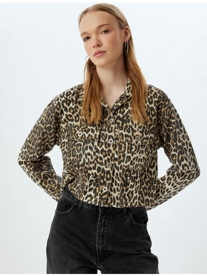 

Джинсовая куртка KOTON, цвет leopardenmuster