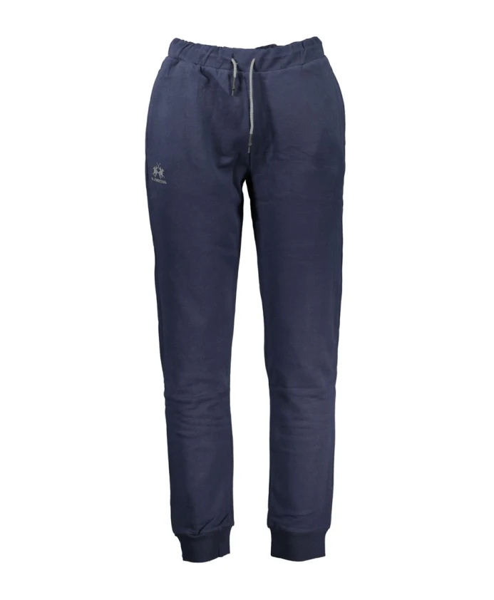 

Синие спортивные хлопковые брюки с принтом La Martina, синий