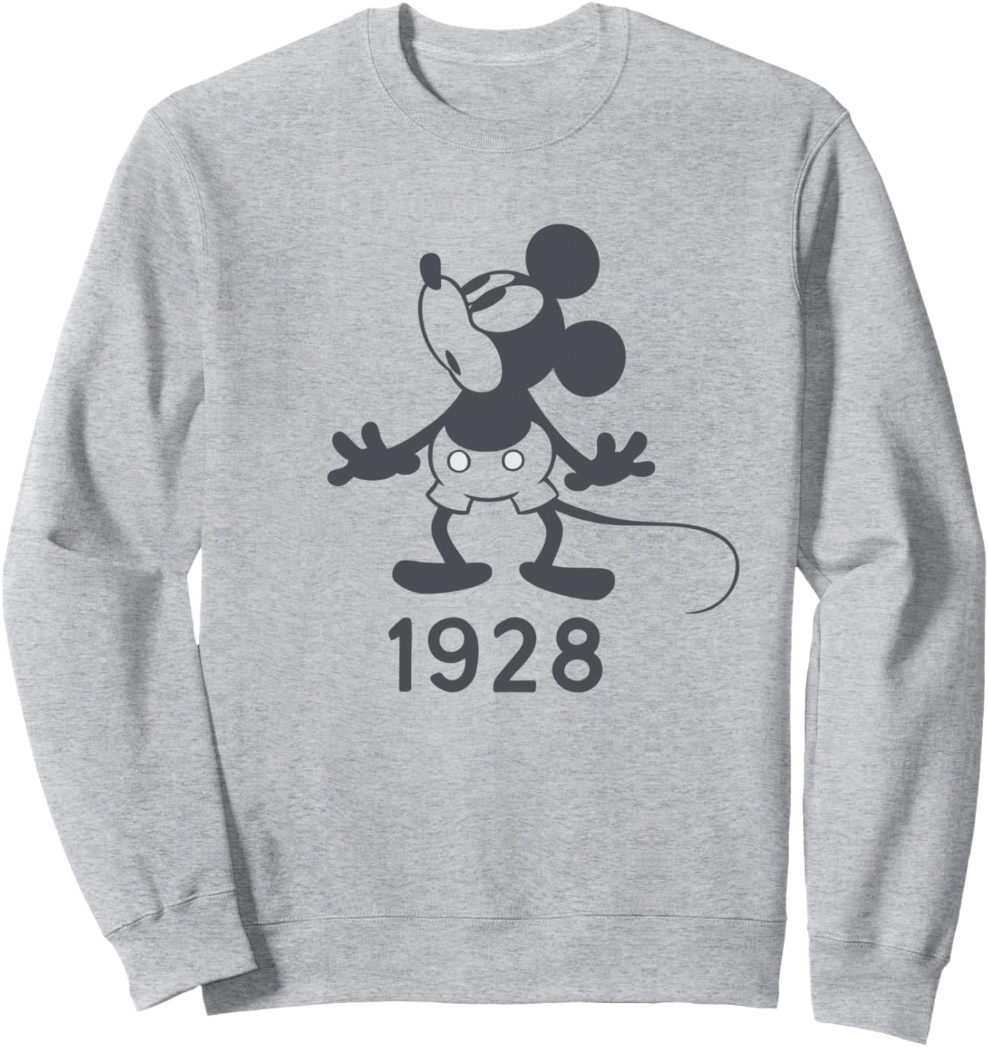 

Ретро-толстовка Disney с Микки Маусом 1928 года, серая, Серый, Ретро-толстовка Disney с Микки Маусом 1928 года, серая