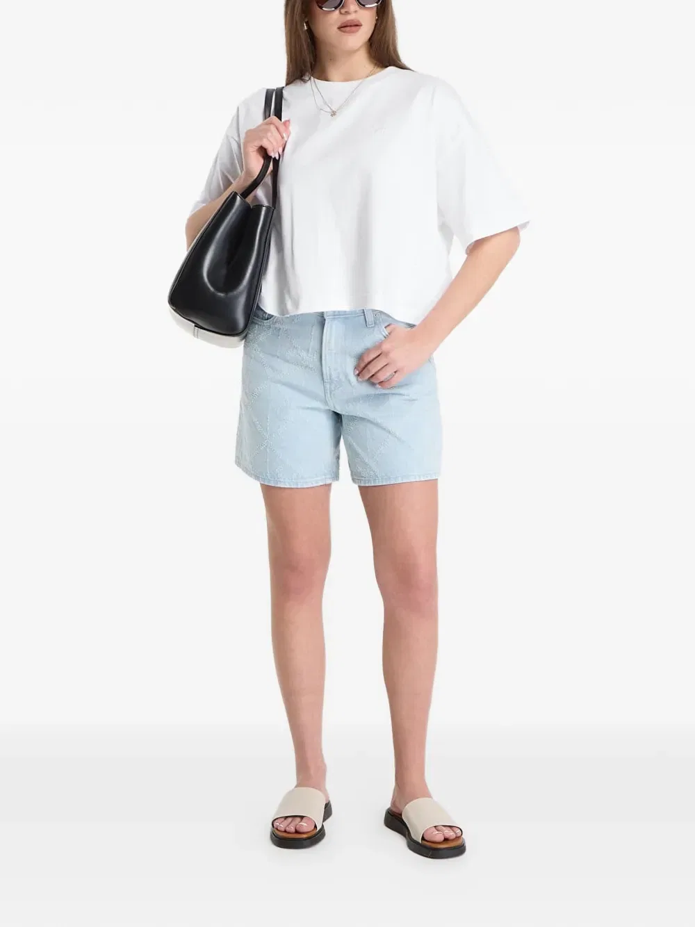 Футболка с цветочным принтом Calvin Klein, белый — фото 2