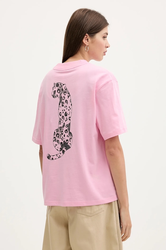

Хлопковая футболка Animal Adidas, розовый
