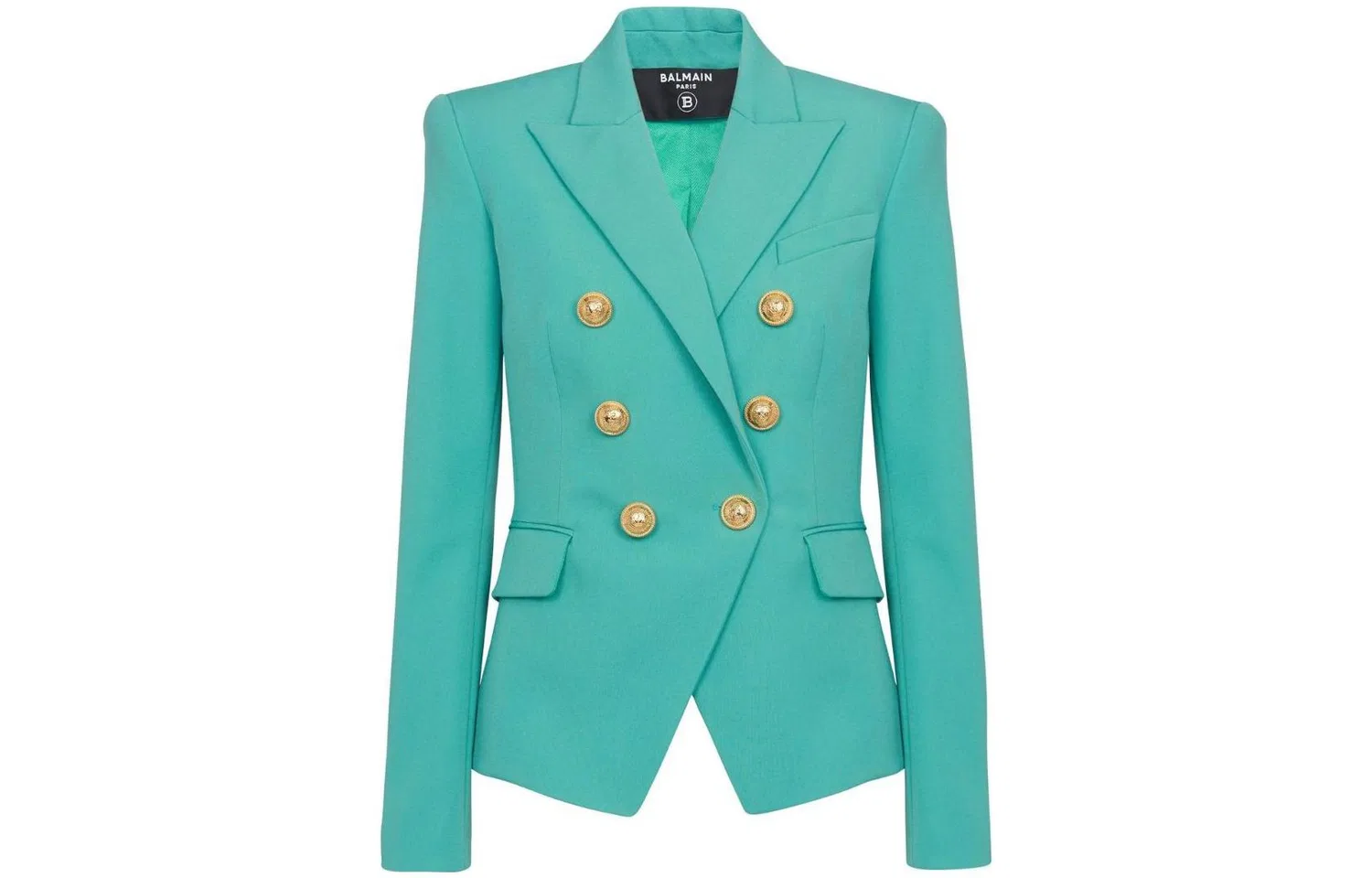 Куртка изумрудная BALMAIN