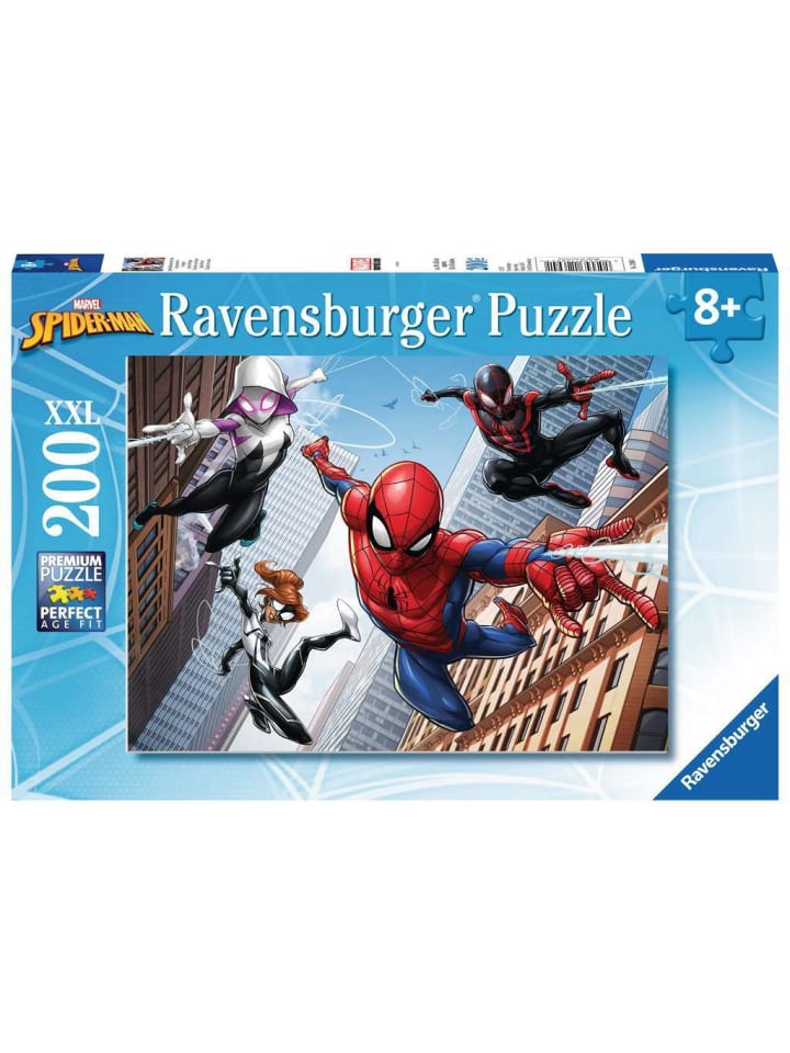

Пазл Ravensburger из 200 деталей с изображением Человека-паука и его команды в красочном исполнении