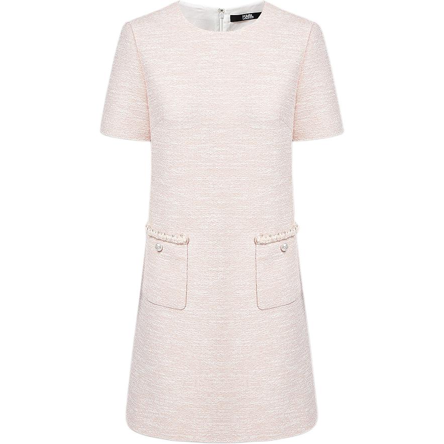 

Женское платье с коротким рукавом KARL LAGERFELD FW25 KARL LAGERFELD / Karl Lagerfeld Jeans, розовый