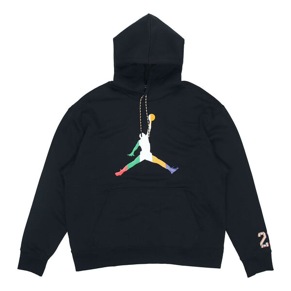 

Толстовка Men's Air Jordan Multi-Color Large Logo Printing Autumn Black, мультиколор