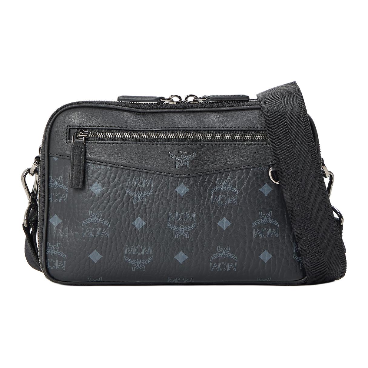 

MCM Кожаная поясная сумка малая мужская черная
