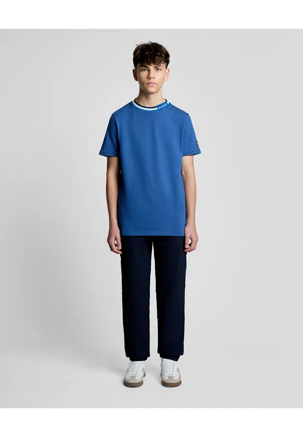 Футболка Lyle & Scott Ss Tipped Logo T-Shirt Basic T-Shirt, темно-васильковый