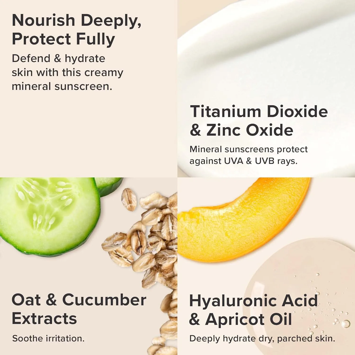 Paula's Choice SKIN RECOVERY Daily Moisturizing Lotion, минеральный солнцезащитный крем для лица SPF 30 с овсом и огурцом, для сухой и чувствительной кожи, 60 мл — фото 3