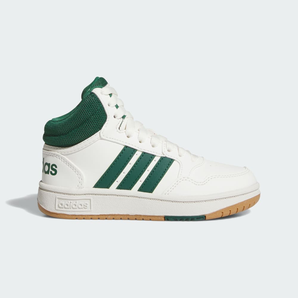 

Кроссовки Adidas Hoops Mid Shoes, цвет Core White/Collegiate Green/Gum