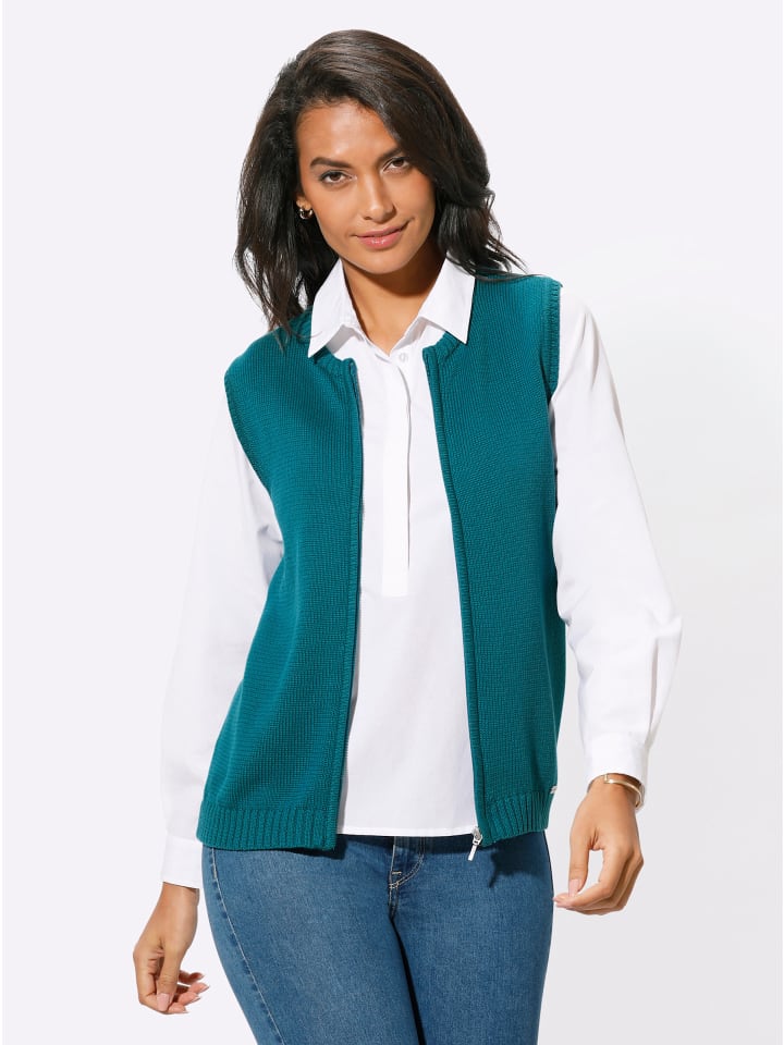 

WITT WEIDEN Вязаный жилет цвета бензина