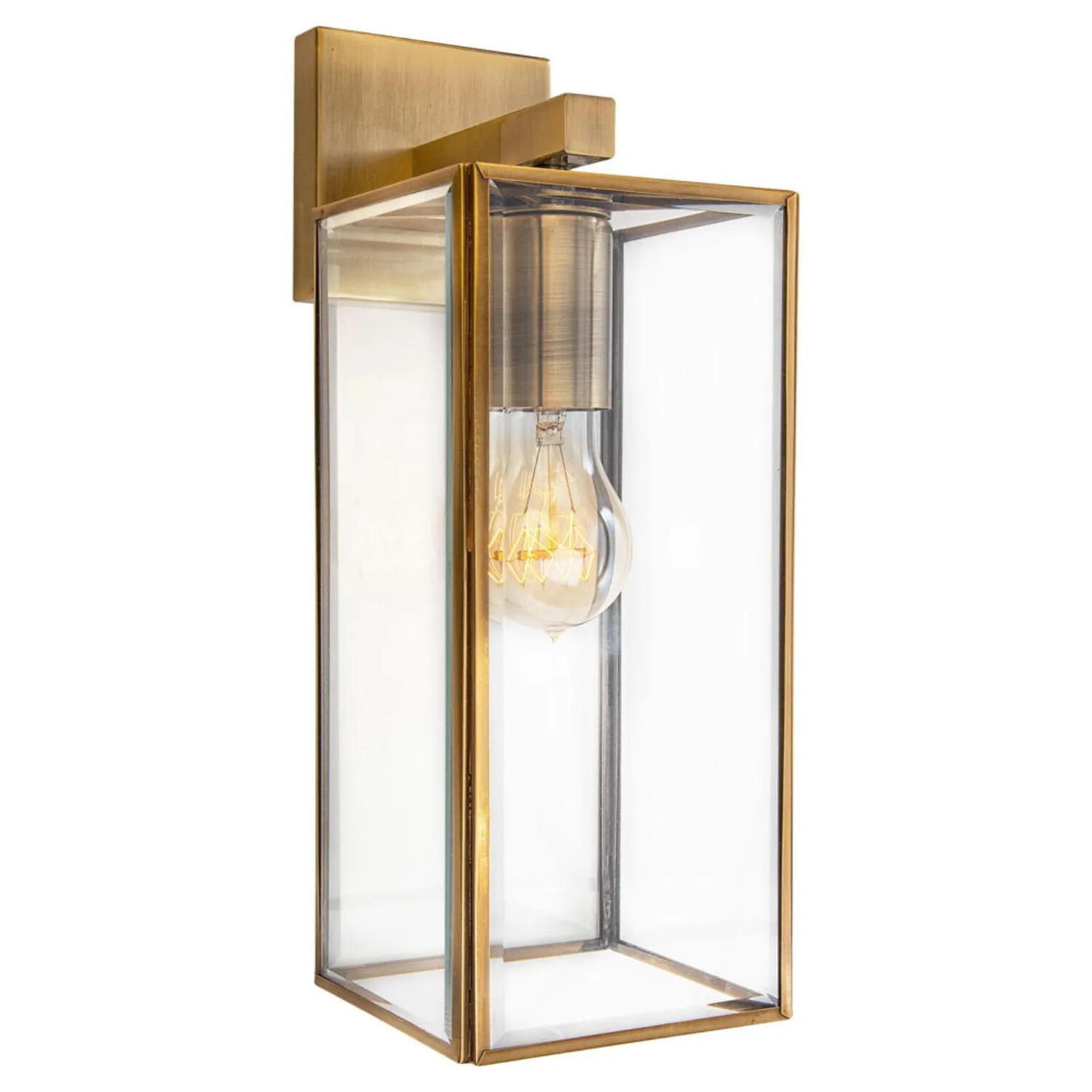 

Настенная лампа click-licht, 17,5x13x35 см, цвет латуни/прозрачный