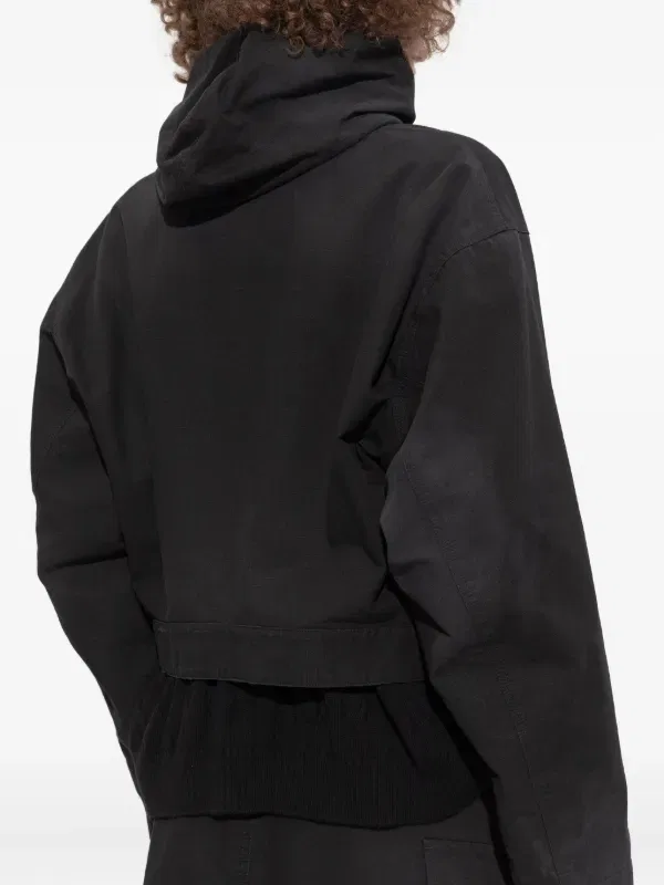 Куртка с капюшоном и передним карманом Balenciaga, черный — фото 4