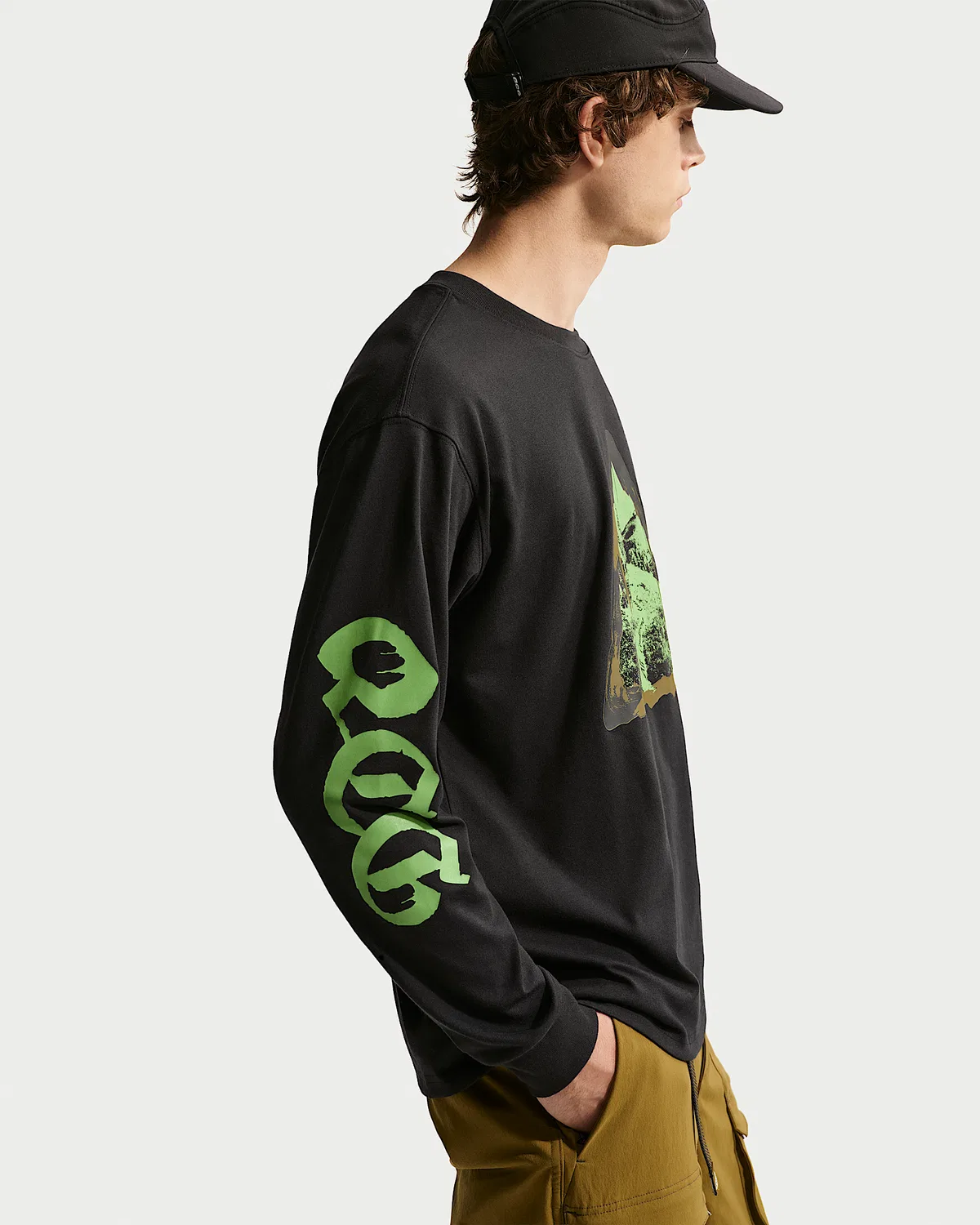 Мужская длинная футболка Dri-FIT Nike ACG, Black — фото 3
