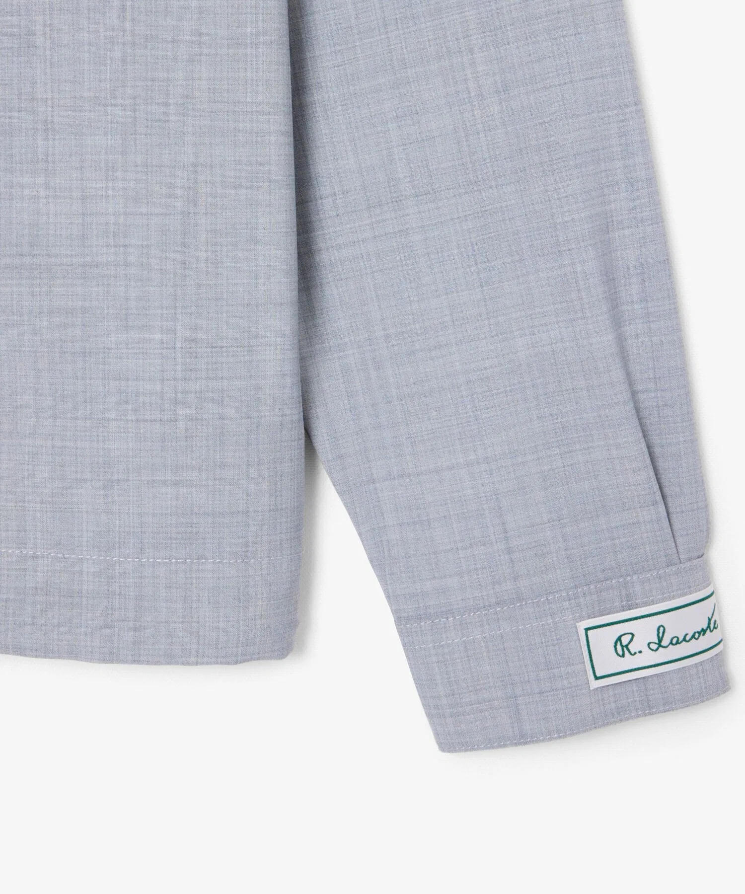 Унисекс рубашка-жакет оверсайз из шерсти LACOSTE CH6231-10 серая — фото 4