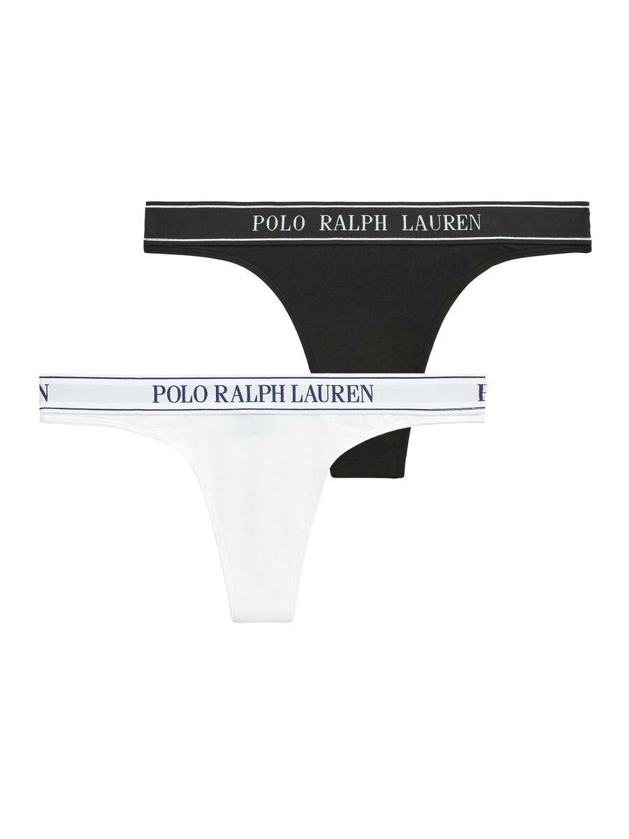 

Стринги Polo Ralph Lauren Polo Essentials, черный/белый