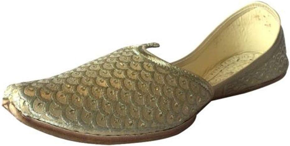 

Мужские пунджабские джутти Step n Style для шервани, кремовые с золотой зари, дизайнерские лоферы, этническая обувь