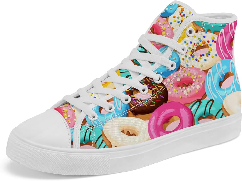 

Кеды Chebing Donuts High Top Canvas для мужчин и женщин, розовый/голубой