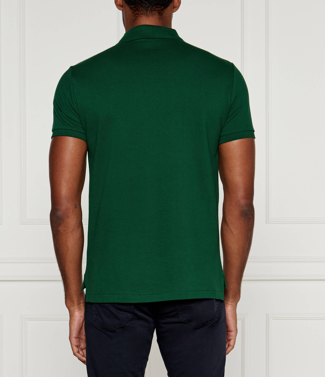Поло POLO RALPH LAUREN Custom slim fit, цвет verde bottiglia — фото 4