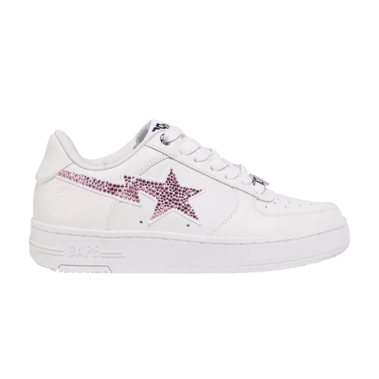 Кроссовки Wmns Bapesta #50, White Pink Crystals