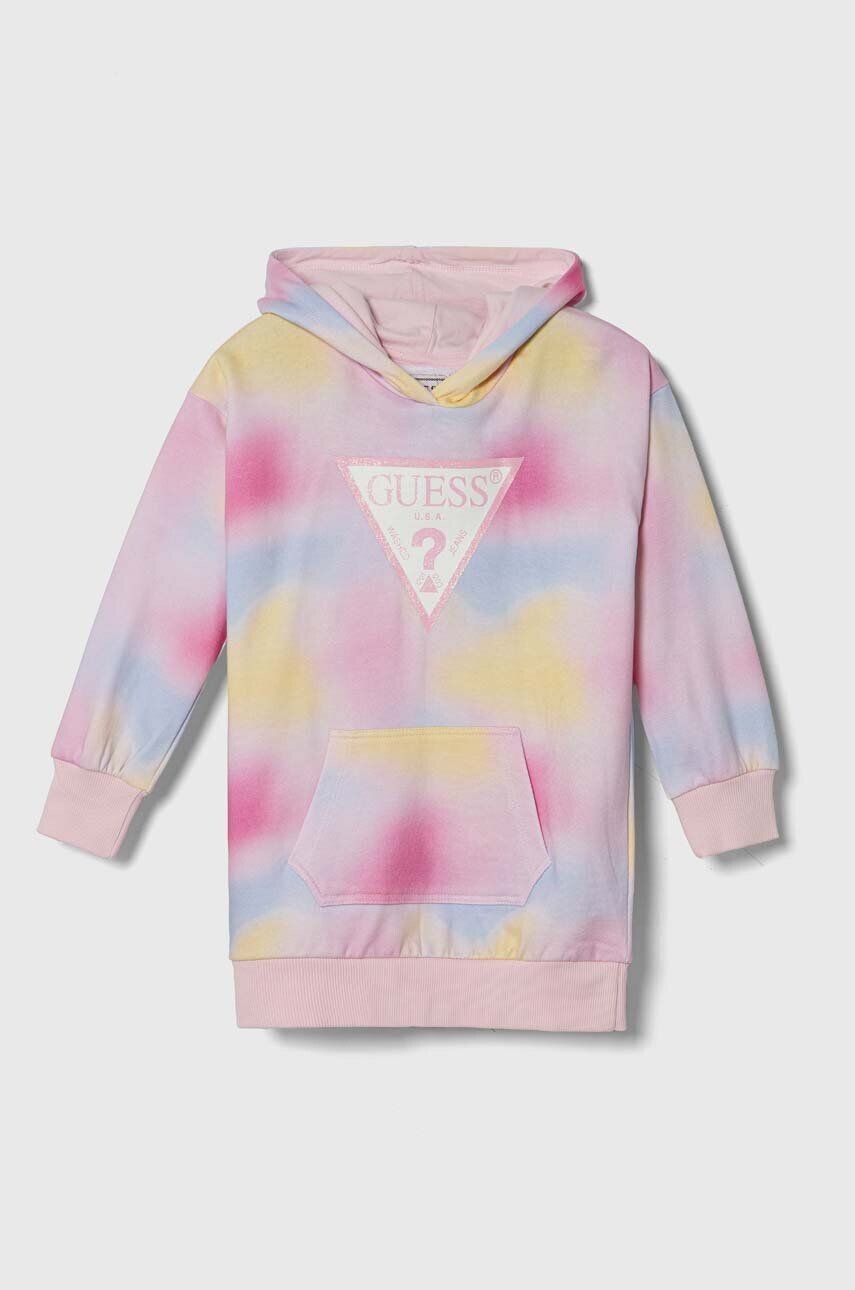 

Платье Guess из хлопка для девочки, розовый
