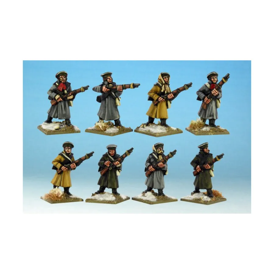 

Русские мушкетеры/Егеря I, Muskets & Tomahawks - Napoleonic War Miniatures (28mm)