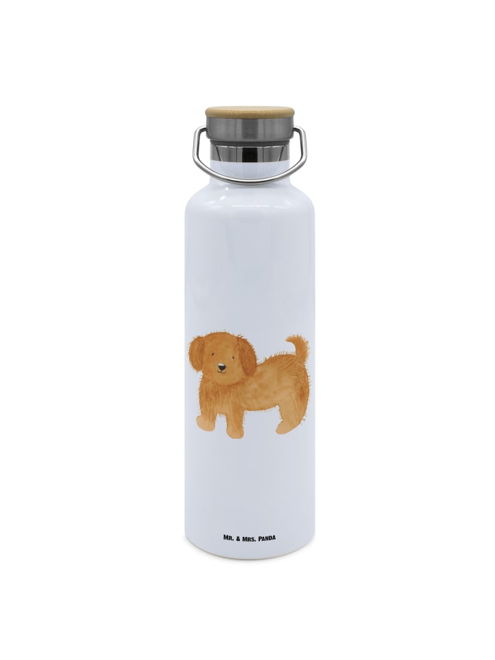 

Mr. & Mrs. Panda Белая бутылка для воды в виде собаки с пушистым рисунком и без слогана