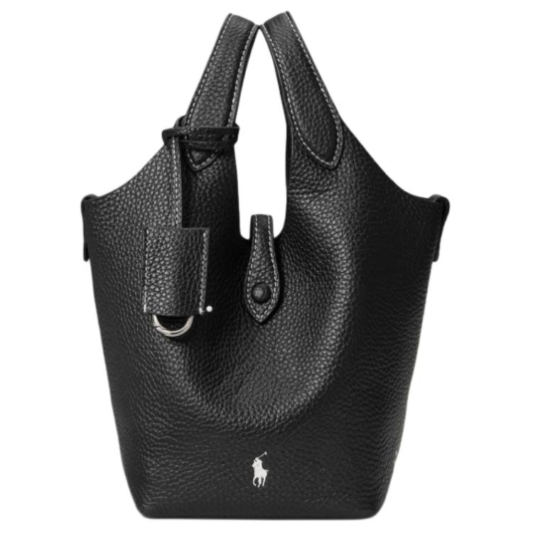 

Polo Ralph Lauren Женская маленькая сумка из коровьей кожи черная