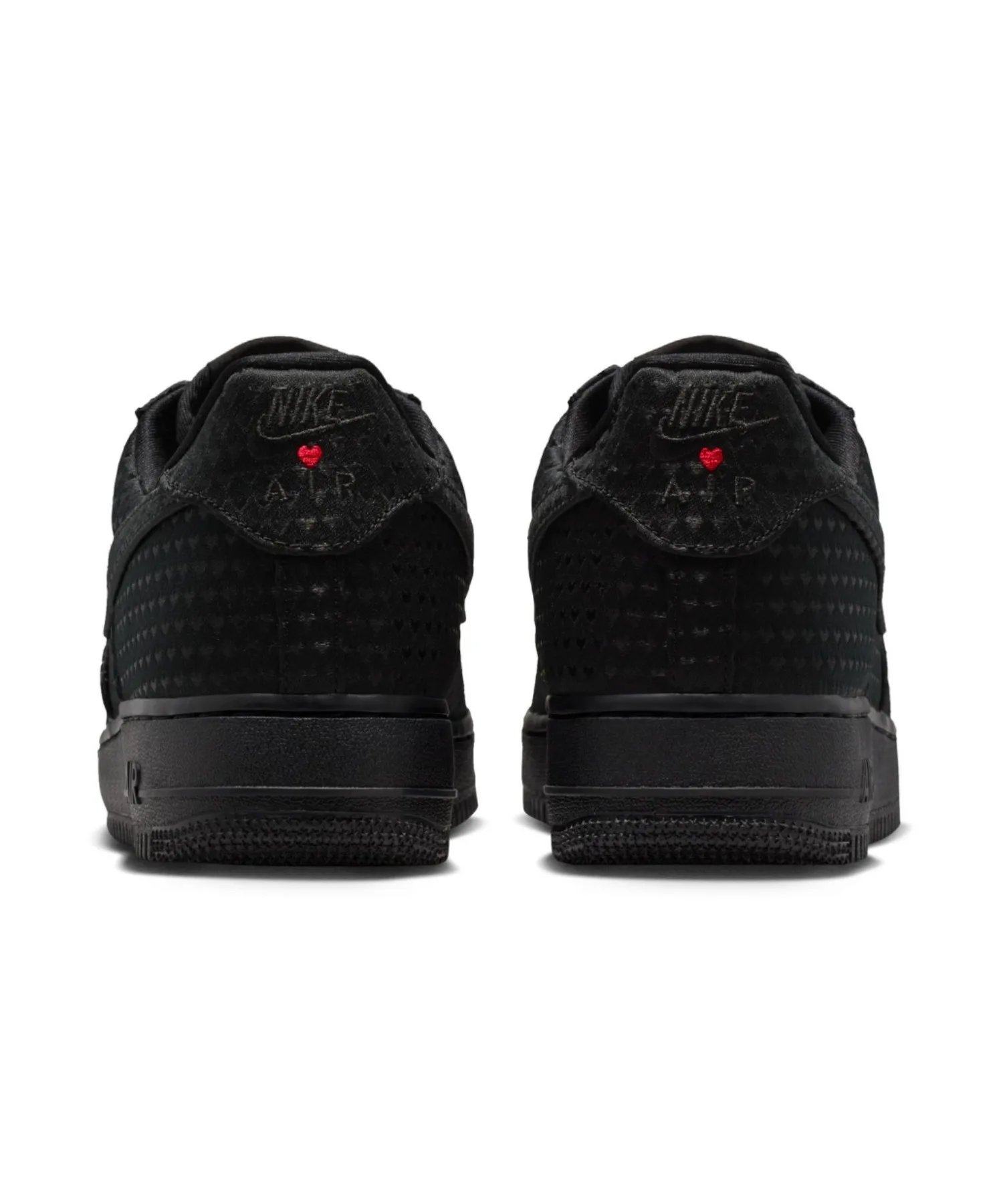 Унисекс кроссовки Nike Air Force 1 Retro с сердечками чёрные — фото 3