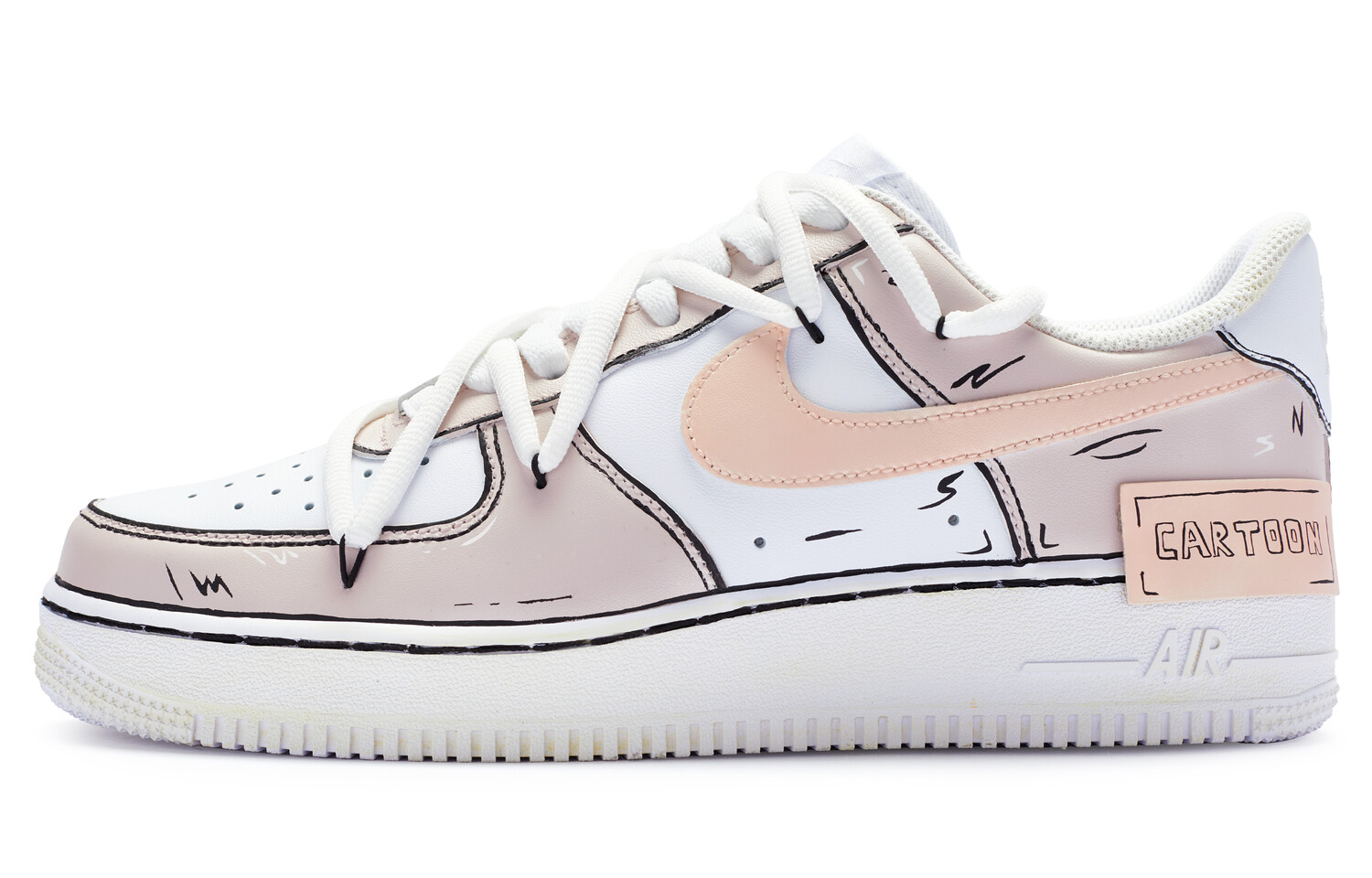 

Кроссовки Nike Air Force 1 Skateboard Shoes Men Low-Top Pink