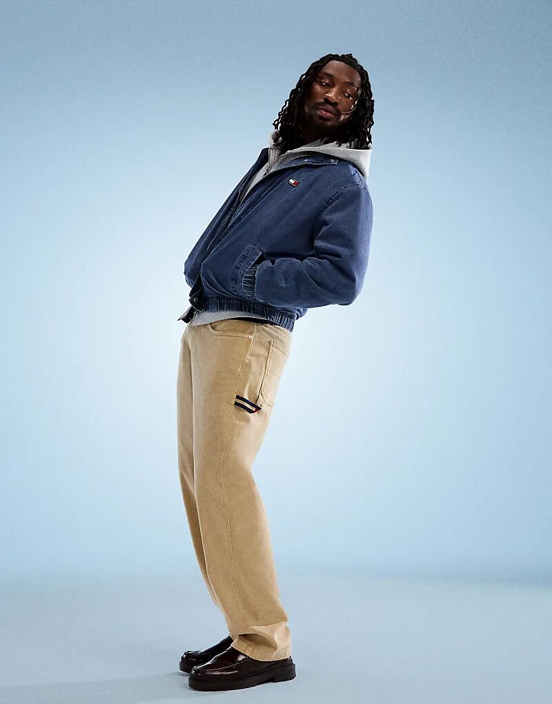 

Брюки Tommy Jeans Carpenter бежевого цвета