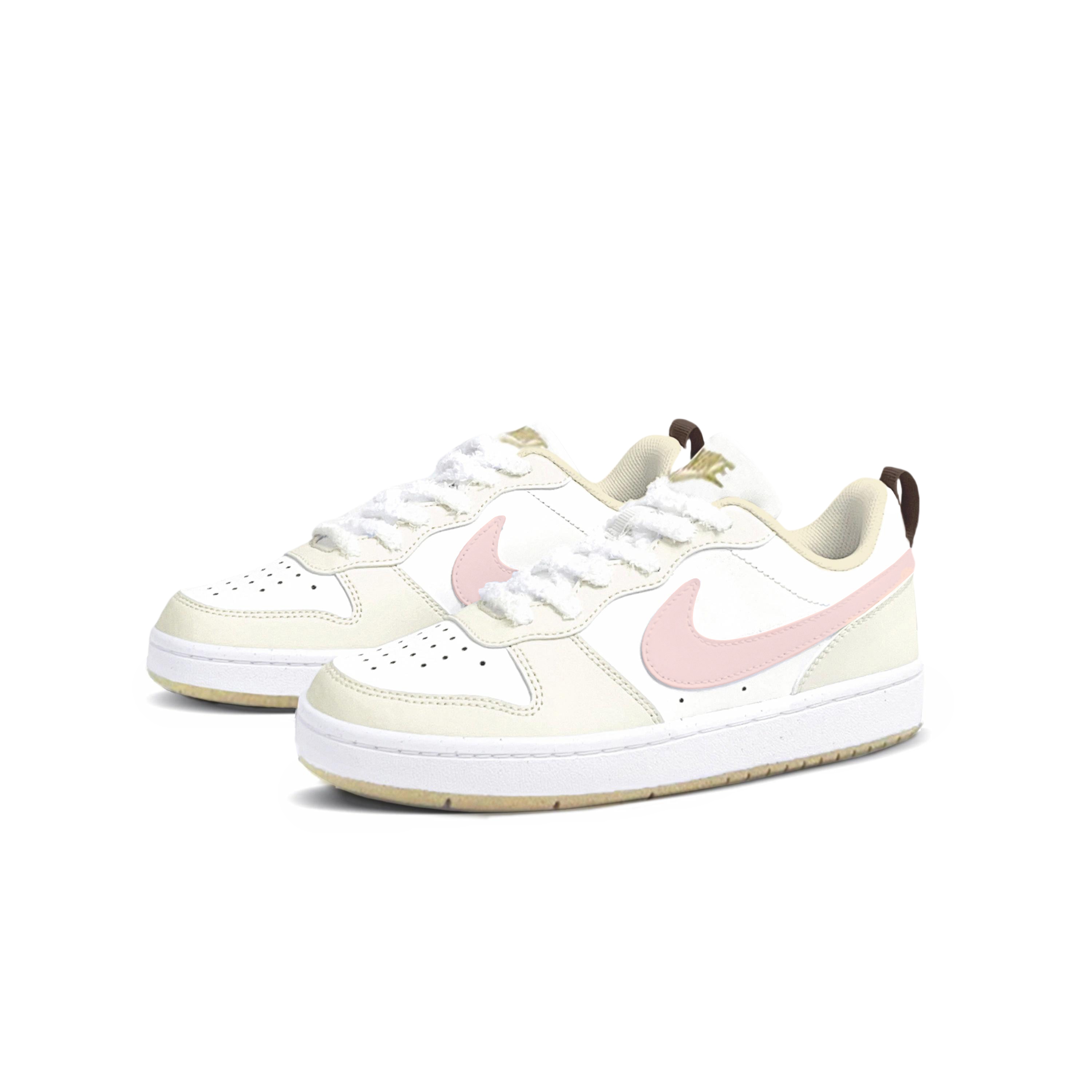 Nike Корт-Бороу, Корт-Бороу2, Корт-Боро, детские нескользящие низкие кроссовки для скейтбординга, кремово-желтые, для подростков — фото 3