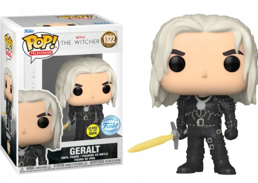 

Funko POP! Телевизор, коллекционная фигурка, Ведьмак, Геральт, Свечение, 1322 г.