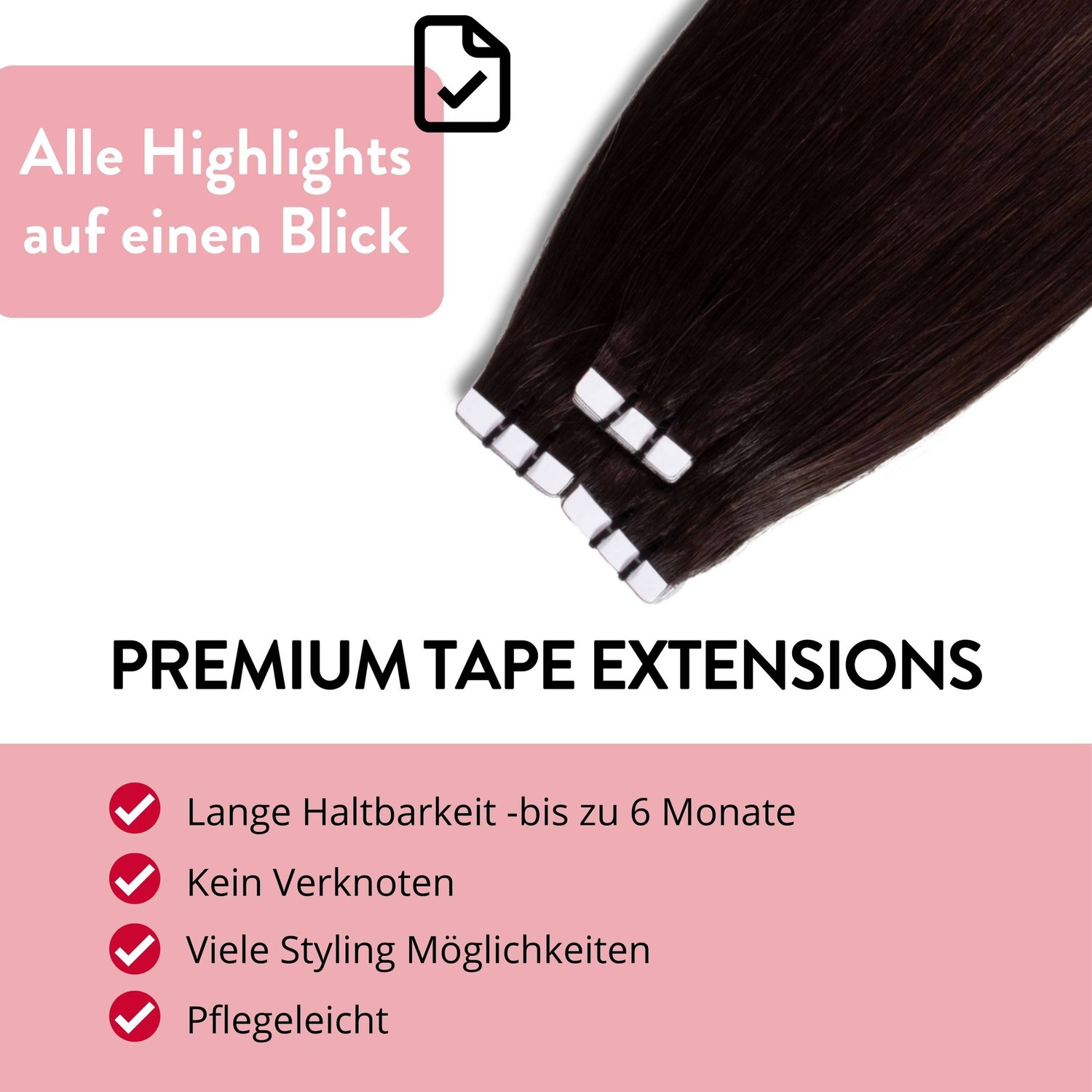 Накладные волосы tape extensions premium echthaar #6/3 dunkelblond gold Hair2Heart, 50cm, количество 1 шт. — фото 3