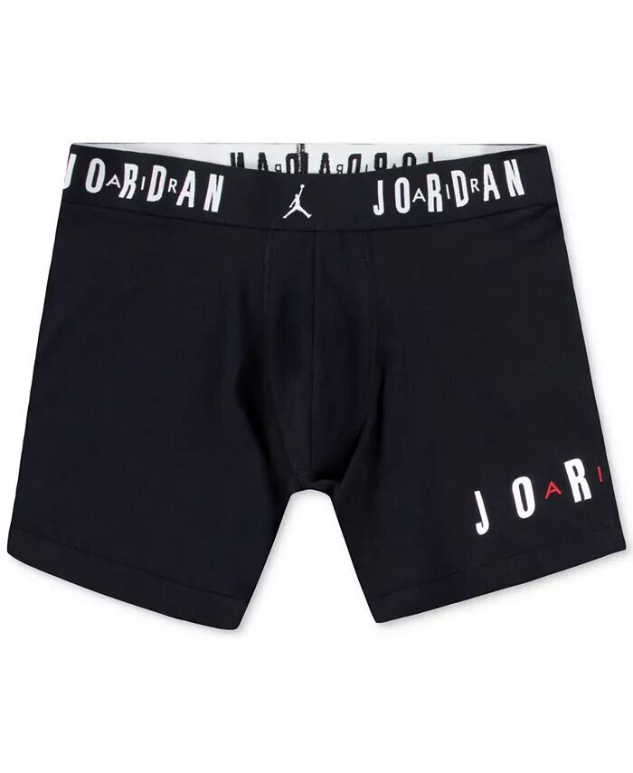 Мужские хлопковые трусы-боксеры Flight Essentials с принтом логотипа (2 пары) Jordan, черный — фото 3