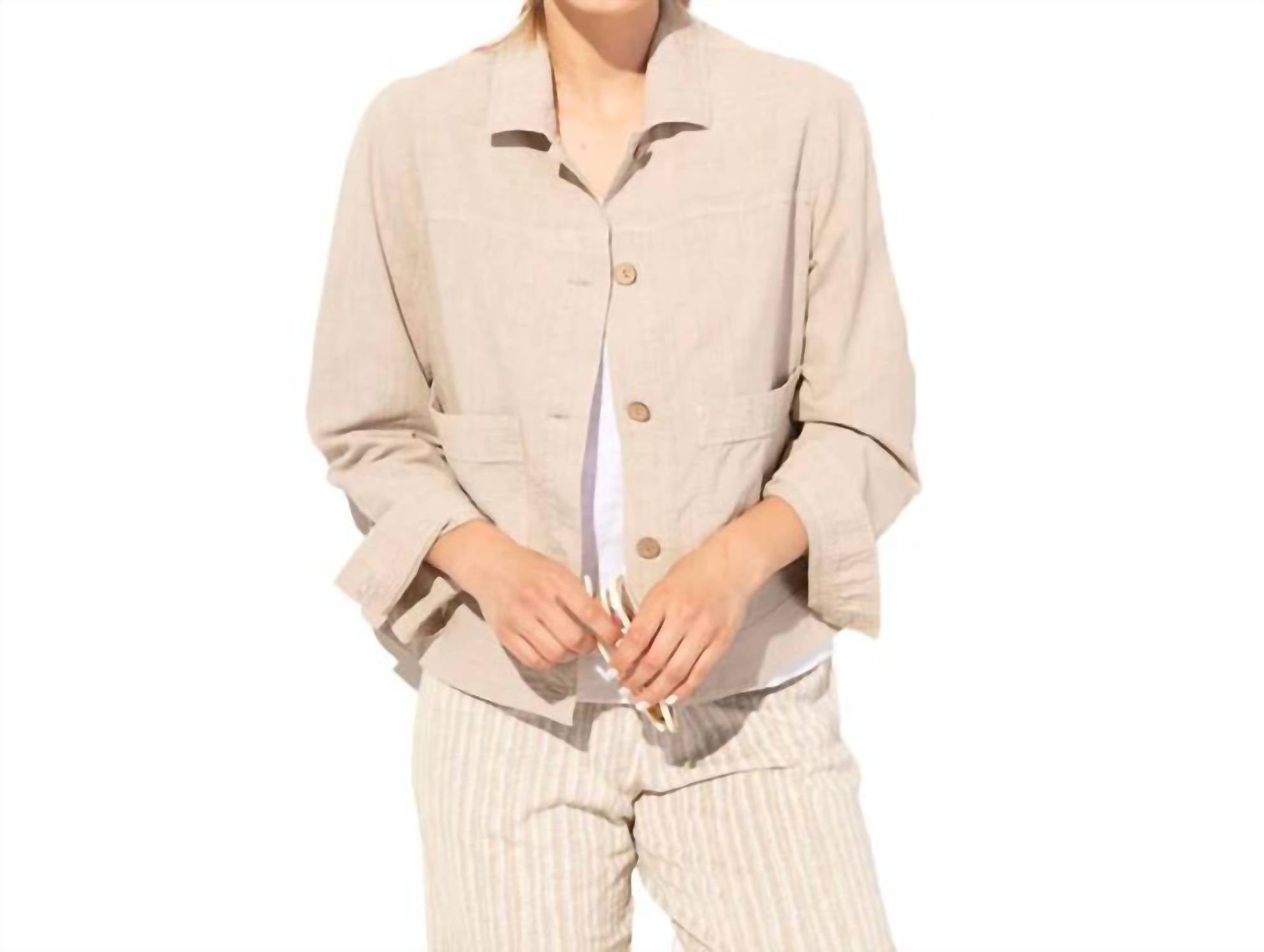 

Винтажная хлопковая пляжная куртка Vista в цвете хаки Escape