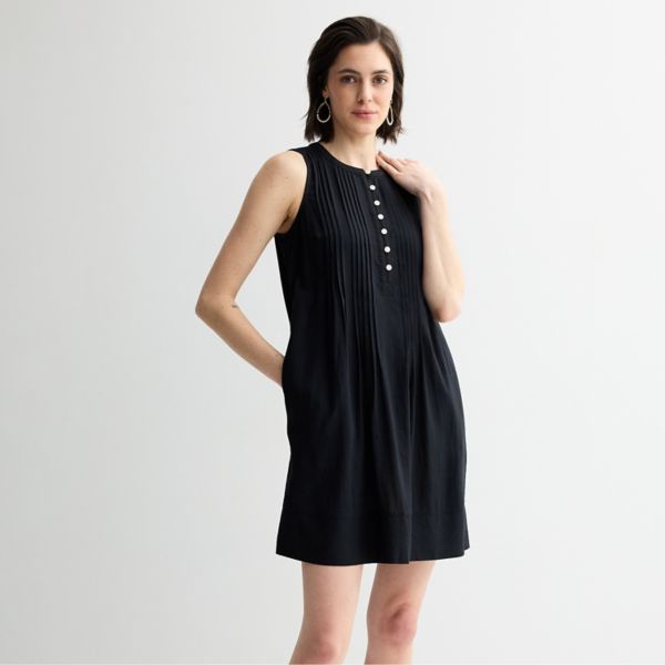 

Миниатюрное платье без рукавов с защипами Sonoma Goods For Life, цвет pitch black