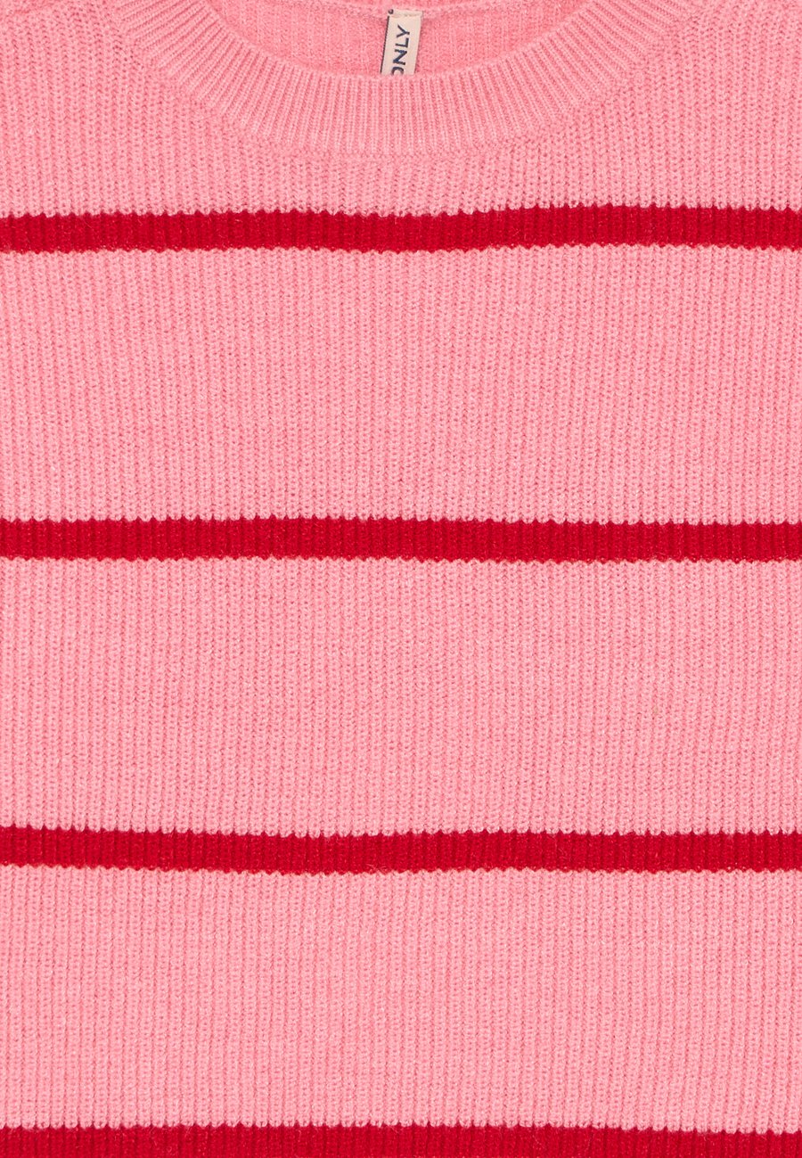 Джемпер ONLY GIRLS KOGFRANCA SHORT STRIPE, Sea Pink/Salsa/Pink — фото 3