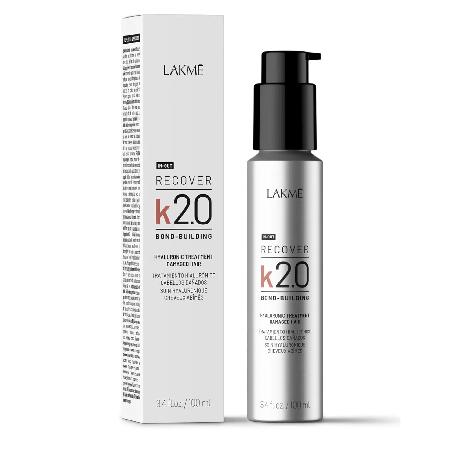 Средство для ухода за волосами Lakmé K2.0 с гиалуроновой кислотой, глубокое увлажнение, укрепление и восстановление волос, 100 мл.