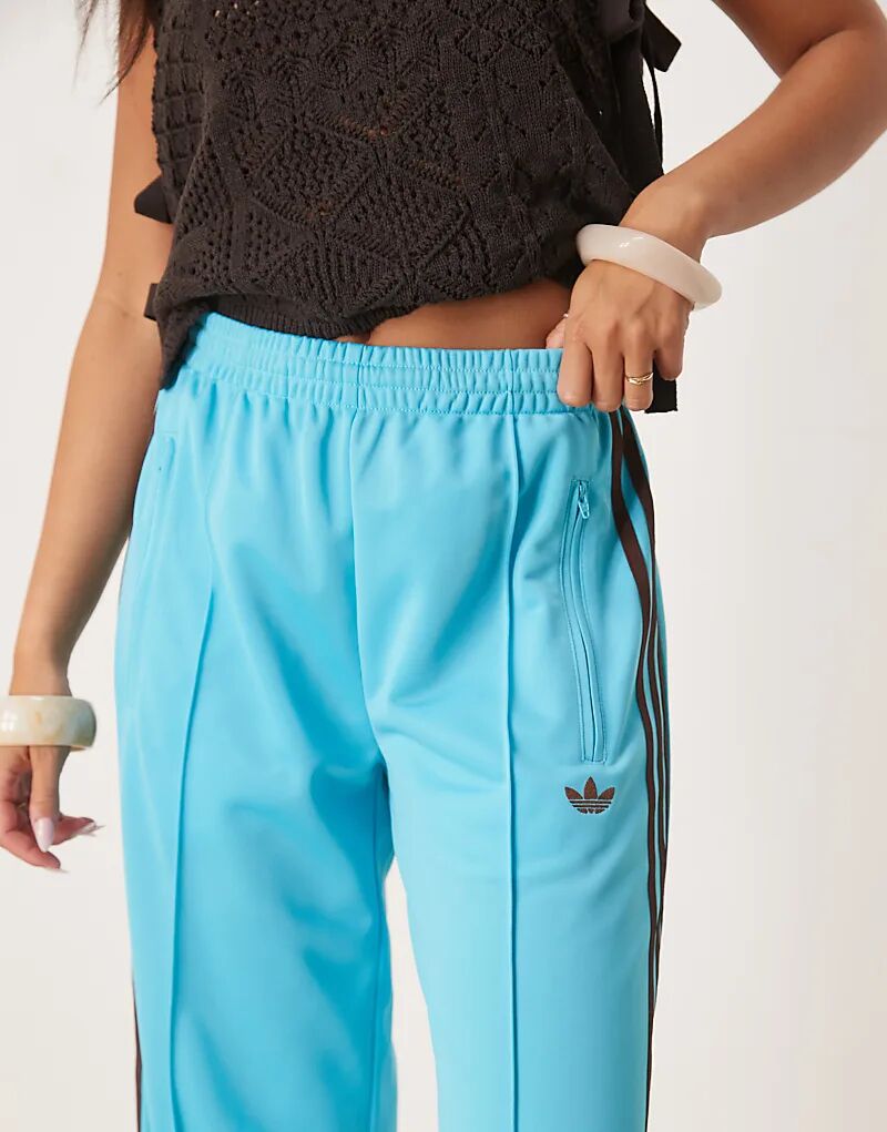 Спортивные брюки adidas Originals Firebird Loose синего и коричневого цветов — фото 4