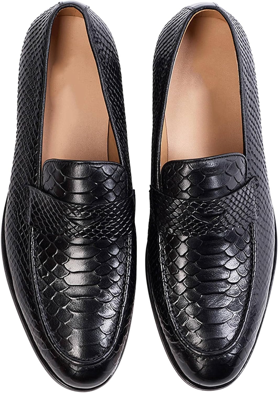 

Мужские слипоны Santimon Mens Penny Loafers, формальная обувь из натуральной кожи, подходящая для выпускного, свадьбы, костюма, модная повседневная и деловая обувь, удобные мокасины, туфли смокинг для мужчин, черный