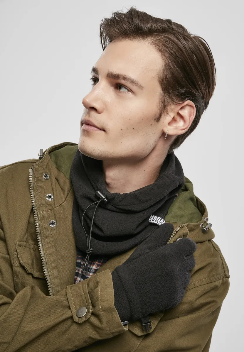 

Хлопковые перчатки URBAN CLASSICS " Urban Classics Unisex Fleece Winter Set", черный