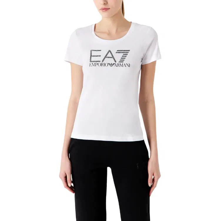 Футболка EA7 женская White EMPORIO ARMANI — фото 4